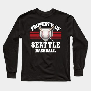 Proud Name Seattle Graphic Property Vintage Baseball Long Sleeve T-Shirt